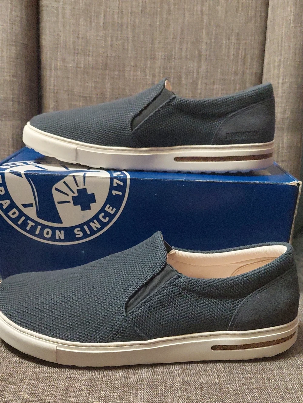 Birkenstock Men's Oswego Slip-On Loafers in Navy SIZE 11